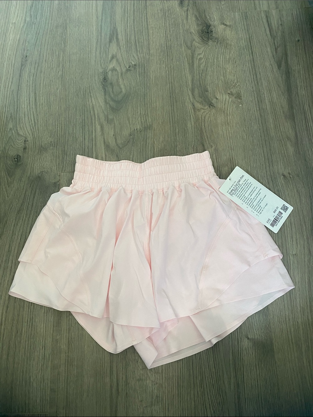Lululemon Light Pink Shake it Out Run Shorts